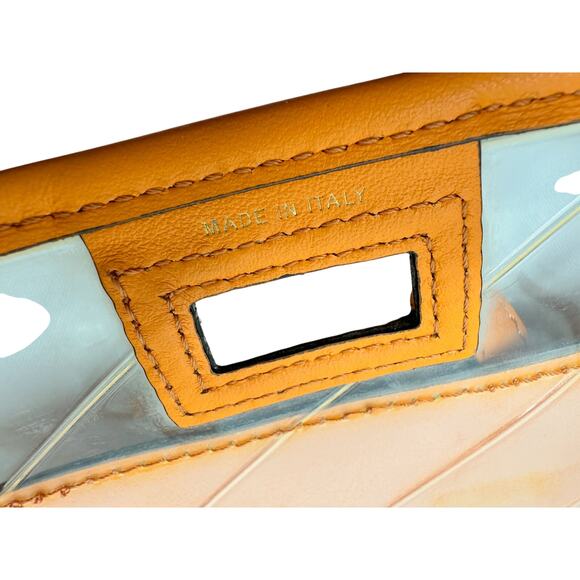 Fendi Peekaboo Defender PVC Clutch Bag Orange - Small - Picture 8 of 16